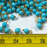 Sky Blue Color Pearl Loreal Beads 4mm - 25 gms