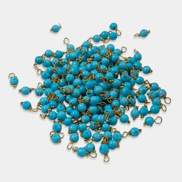 Sky Blue Color Pearl Loreal Beads 4mm - 25 gms