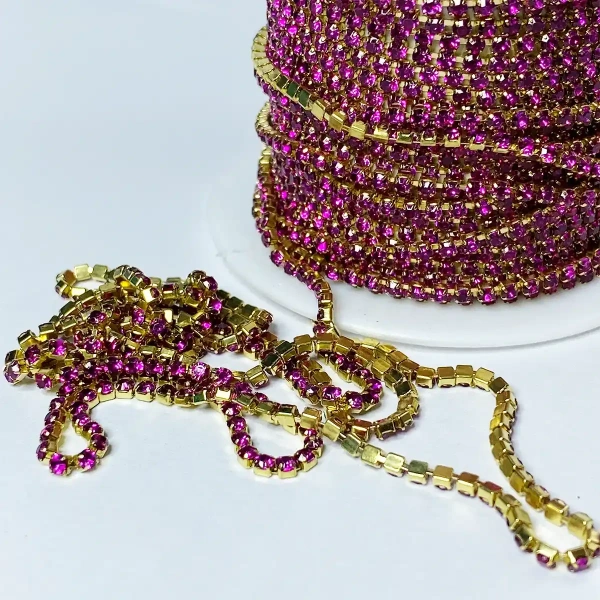 Stone Chain Rose Color Size No.14PP – 1 Roll  - 14PP