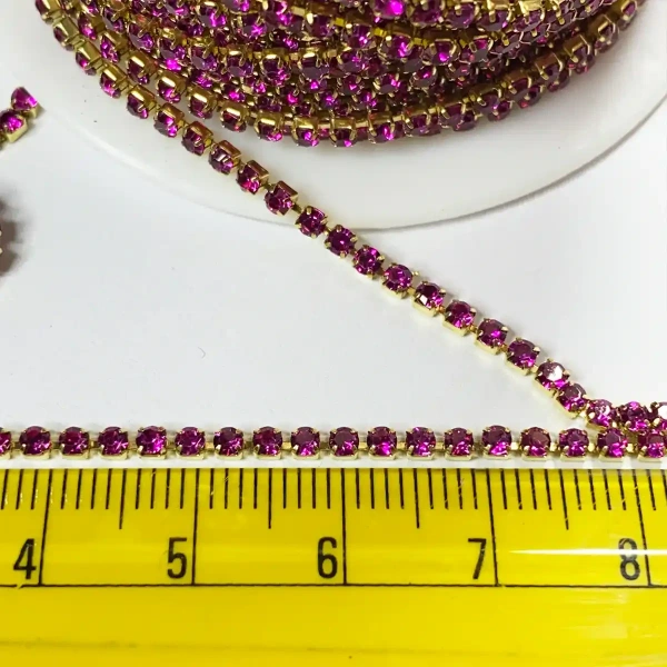 Stone Chain Rose Color Size No.14PP – 1 Roll  - 14PP