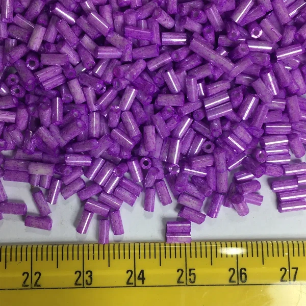 Tube Bead or Cutdana 4mm Opaque (Marble Texture)  - 50 grams, 4MM