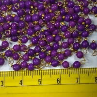 Violet Color Pearl Loreal Beads 4mm - 25 gms