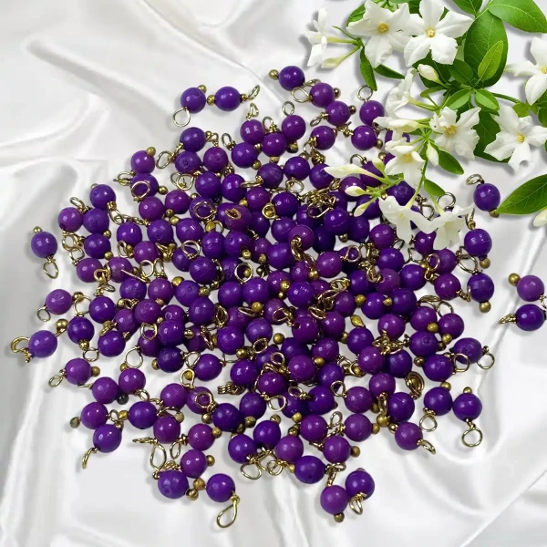 Violet Color Pearl Loreal Beads 4mm - 25 gms