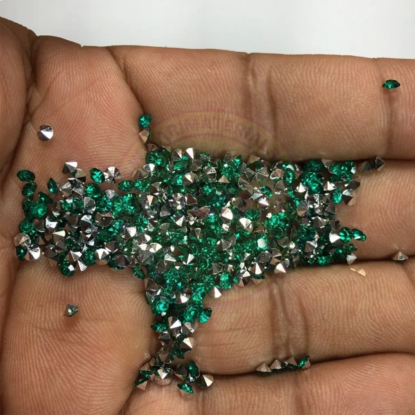 Jarkan Stone Diamond Stone (Size SS12) Color Sea Green  Plastic - 30 gms
