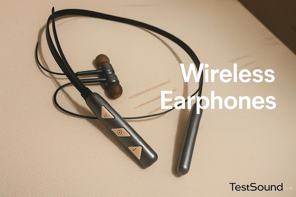 Bluetooth Neckband Earphone  - Black, 45 Cm