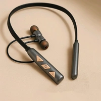 Bluetooth Neckband Earphone  - Black, 45 Cm