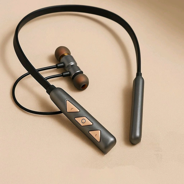 Bluetooth Neckband Earphone  - Black, 45 Cm
