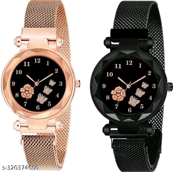 Elegant Rose Gold Butterfly Dial Women's Watch