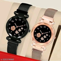 Elegant Rose Gold Butterfly Dial Women's Watch - Black, Strap Length 22-24cm Dial 8-10mm