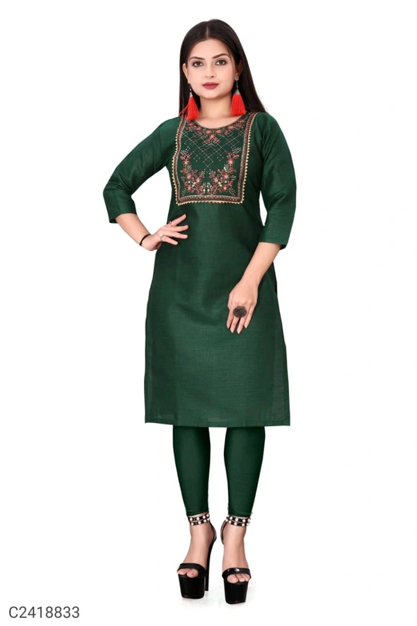Green Kurti With Jeggings  - Chest 38 Length 40 Hip 38, Cyprus