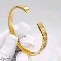 High Quality Stainless Steel Cubic Braslet। Gold Bracelet For Men & Boys।  - Pirate Gold, Free Size