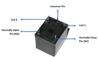 DC 12 V Relay 7A - Black