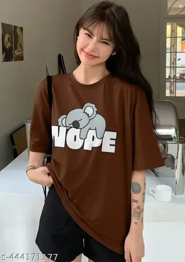 Name : Pretty Fashionable Women Printed Oversized Half Sleeve Off Shoulder Casual And Party Wear Comfortable With Jeans And Trousers  Fabric : Cotton Blend  Sleeve Length : Three-Quarter Sleeves  Pattern : Printed - XXS, XS, S (Bust Size : 38 in, Length Size: 25 in)  M (Bust Size : 40 in, Length Size: 26 in)  L (Bust Size : 42 in, Length Size: 27 in)  XL (Bust Size : 44 in, Length Size: 28 in), Diesel