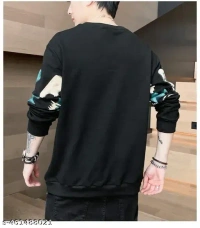 Name : Mens Full sleeve T-shirt and sweatshirts  Fabric : Polycotton  Sleeve Length : Long Sleeves  Pattern : Printed - S (Chest Size : 36 in, Length Size: 26.5 in)  M (Chest Size : 38 in, Length Size: 27.5 in)  L (Chest Size : 40 in, Length Size: 28.5 in)  XL (Chest Size : 42 in, Length Size: 29 in), Black