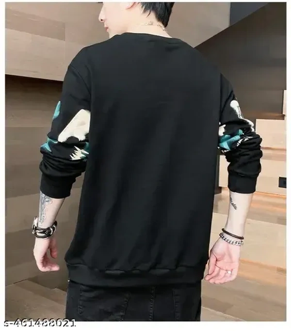 Name : Mens Full sleeve T-shirt and sweatshirts  Fabric : Polycotton  Sleeve Length : Long Sleeves  Pattern : Printed - S (Chest Size : 36 in, Length Size: 26.5 in)  M (Chest Size : 38 in, Length Size: 27.5 in)  L (Chest Size : 40 in, Length Size: 28.5 in)  XL (Chest Size : 42 in, Length Size: 29 in), Black