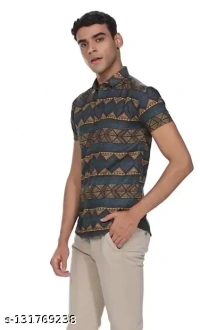 Name : Latest Party Wear Printed Shirt For Men  Fabric : Polyester  Net Quantity (N) : 1 - S (Chest Size : 40 in, Length Size: 27 in)  M (Chest Size : 42 in, Length Size: 28 in)  L (Chest Size : 44 in, Length Size: 29 in)  XL (Chest Size : 46 in, Length Size: 30 in)  XXL (Chest Size : 48 in, Length Size: 30 in), Japanese Laurel