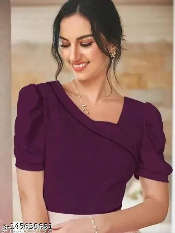 Name : Urbane Partywear Women Tops & Tunics  Fabric : Lycra  Sleeve Length : Short Sleeves  Pattern : Solid - XXS (Bust Size : 32 in, Length Size: 24 in)  XS (Bust Size : 34 in, Length Size: 24 in)  S (Bust Size : 36 in, Length Size: 24 in)  M (Bust Size : 38 in, Length Size: 24 in)  L (Bust Size : 40 in, Length Size: 24 in)  XL (Bust Size : 42 in, Length Size: 24 in)  XXL (Bust Size : 44 in, Length Size: 24 in), Mardi Gras
