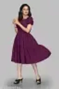  Name : Comfy Latest Women Dresses  Fabric : Crepe  Sleeve Length : Short Sleeves  Pattern : Solid - XXS, XS (Bust Size : 30 in, Length Size: 30 in)  S (Bust Size : 36 in, Length Size: 44 in)  M (Bust Size : 38 in, Length Size: 44 in)  L (Bust Size : 40 in, Length Size: 44 in)  XL (Bust Size : 42 in, Length Size: 44 in)  XXL (Bust Size : 44 in, Length Size: 44 in), Pompadour