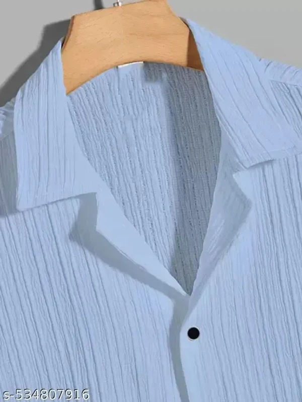 Name : Trendy Fashionista Men Shirts  Fabric : Lycra  Sleeve Length : Short Sleeves  Pattern : Striped - XXS (Chest Size : 34 in, Length Size: 26 in)  S (Chest Size : 36 in, Length Size: 27 in)  M (Chest Size : 38 in, Length Size: 28 in)  L (Chest Size : 40 in, Length Size: 29 in)  XL (Chest Size : 42 in, Length Size: 30 in)  XXL (Chest Size : 44 in, Length Size: 31 in), Bright Turquoise