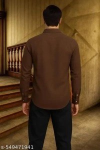 Name : Classy Graceful Men Shirts  Fabric : Linen  Sleeve Length : Long Sleeves  Pattern : Printed - S (Chest Size : 38 in, Length Size: 26 in)  M (Chest Size : 40 in, Length Size: 28 in)  L (Chest Size : 42 in, Length Size: 30 in)  XL (Chest Size : 44 in, Length Size: 32 in)  XXL (Chest Size : 46 in, Length Size: 34 in), Wood Bark