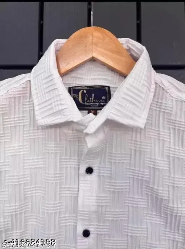 Name : NEW MEN'S HIGH QUALITY TEXTURE FABRICS NEW IMP SHIRT POPCORN FABRIC HAVY IMP  Fabric : Polypropylene  Sleeve Length : Long Sleeves  Pattern : Self-Design - XXS (Chest Size : 10 in, Length Size: 10 in)  M (Chest Size : 40 in, Length Size: 28 in)  L (Chest Size : 42 in, Length Size: 29 in)  XL (Chest Size : 44 in, Length Size: 30 in), White