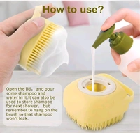 Pet Bath Massage Brush – Makes Your Dog Love Bath Time! 🐶🛁 - Yellow