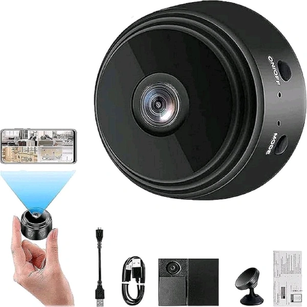 Wireless HD Camera |  Full HD Wi-Fi Wireless Security Camera | WiFi A9 Mini IP Ball Camera |Safe Mini Camera | Security Camera with Motion Detection Alert | A9 1080P Mini Hidden Spy Camera | Mini CCTV Camera | Night Vision Camera - Black