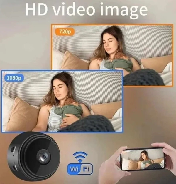 Wireless HD Camera |  Full HD Wi-Fi Wireless Security Camera | WiFi A9 Mini IP Ball Camera |Safe Mini Camera | Security Camera with Motion Detection Alert | A9 1080P Mini Hidden Spy Camera | Mini CCTV Camera | Night Vision Camera - Black