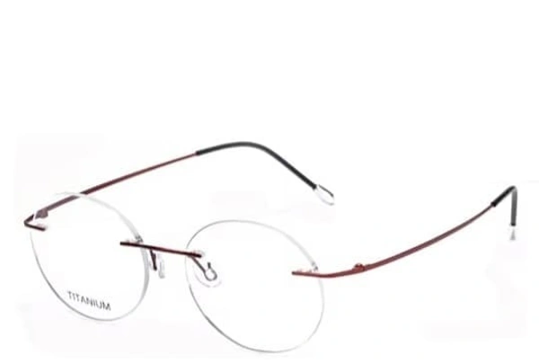 Rimless frame - 52.mm, Violet Red, 0.00and -1.00 sph cyl