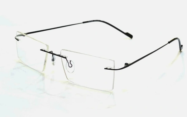 Rimless Frame - 52.mm, Black, 0.00 and-+1.00 SPH CYL