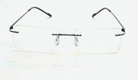 Rimless Frame - 52.mm, Black, 0.00 and-+1.00 SPH CYL