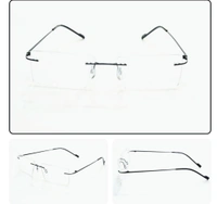 Rimless Frame - 52.mm, Black, 0.00 and-+1.00 SPH CYL