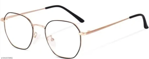 Hexagon gold full rim metal frame - 52.mm, gold, 0.00 and -+2.00 SPH CYL