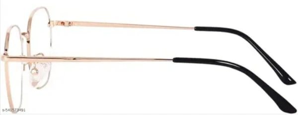 Hexagon gold full rim metal frame - 52.mm, gold, 0.00 and -+2.00 SPH CYL