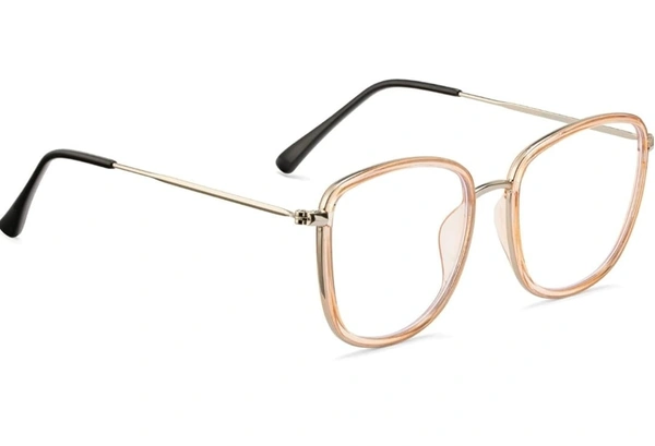 Oval frame - 50.mm, golden, 0.00 and -4.00 SPH 0.00and -2.00CYL BLUE CAT LENS