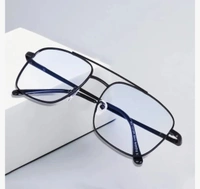 Double Support Metal Frame Square - 52.mm, Black, 0.00and -+2.00 SPH- CYL