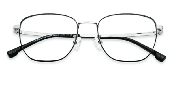 SQUARE FRAME - 54.MM, SILVIR, 0.00 AND-6.00 SPH CYL