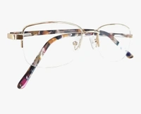 Golden half ring frame - 50.MM, GOLDN, +1.00 and +3.00 K.T. blue cat lens
