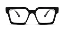 SQUARE FRAME - 52.MM, Black, 6 MOMTH, 0.00 AND -4.00 SPH BLUE CAT LENS