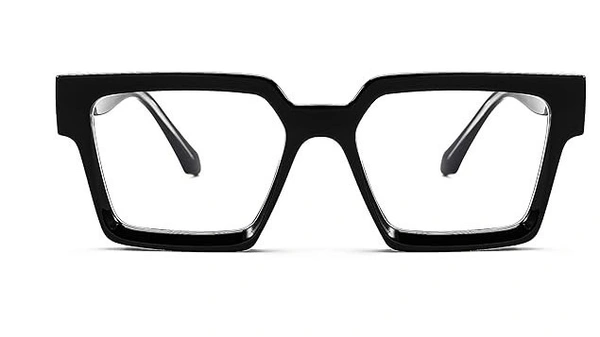 SQUARE FRAME - 52.MM, Black, 6 MOMTH, 0.00 AND -4.00 SPH BLUE CAT LENS