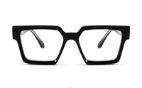 SQUARE FRAME - 52.MM, Black, 6 MOMTH, 0.00 AND -4.00 SPH BLUE CAT LENS