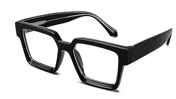SQUARE FRAME - 52.MM, Black, 6 MOMTH, 0.00 AND -4.00 SPH BLUE CAT LENS