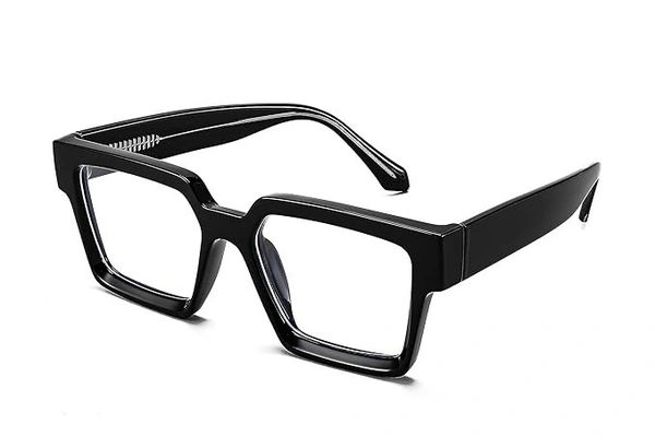SQUARE FRAME - 52.MM, Black, 6 MOMTH, 0.00 AND -4.00 SPH BLUE CAT LENS