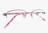 Pink half rim frame - 50.mm, pink, +1.00 and +3.00 blue cat lens