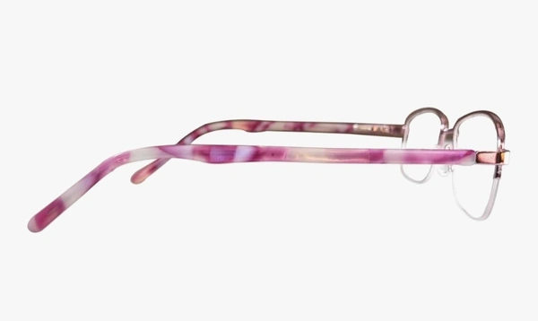 Pink half rim frame - 50.mm, pink, +1.00 and +3.00 blue cat lens