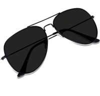 Aviator  Sunglass B2 - 54.mm, Black, 0.00