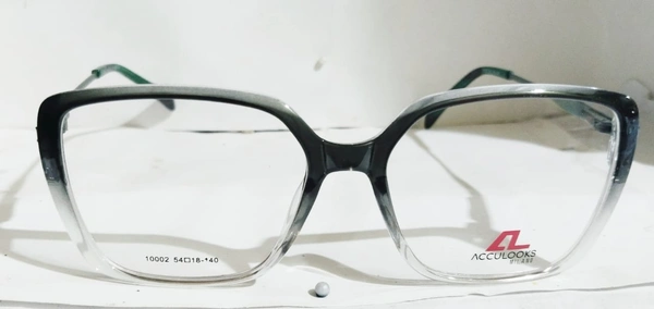 ladies square frame - 54.mm, dual colour, 0.00 and 6.00 sph BLUE CAT LENS