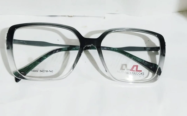 ladies square frame - 54.mm, dual colour, 0.00 and 6.00 sph BLUE CAT LENS