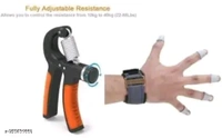Hand Grip Free with finger Exercise adjustable hand grip| Adjustable resistance (10kg-60kg)| Hand/Power Gripper for home& Gym workout | Perfect for finger & forearms hand exercises for men and women - Free