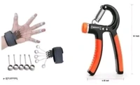 Hand Grip Free with finger Exercise adjustable hand grip| Adjustable resistance (10kg-60kg)| Hand/Power Gripper for home& Gym workout | Perfect for finger & forearms hand exercises for men and women - Free